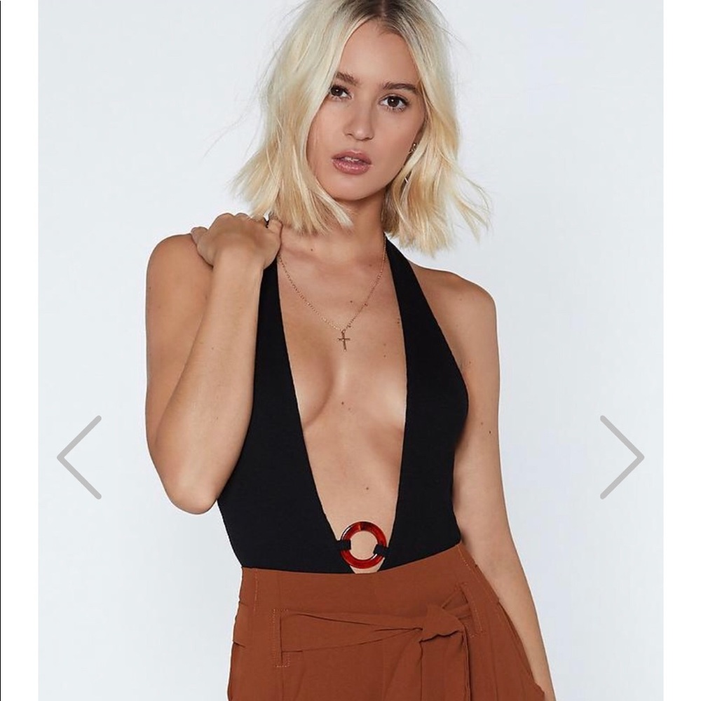 Deep V plunge bodysuit